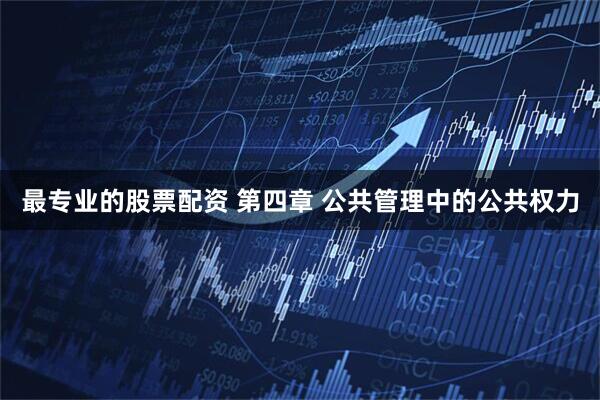 最专业的股票配资 第四章 公共管理中的公共权力
